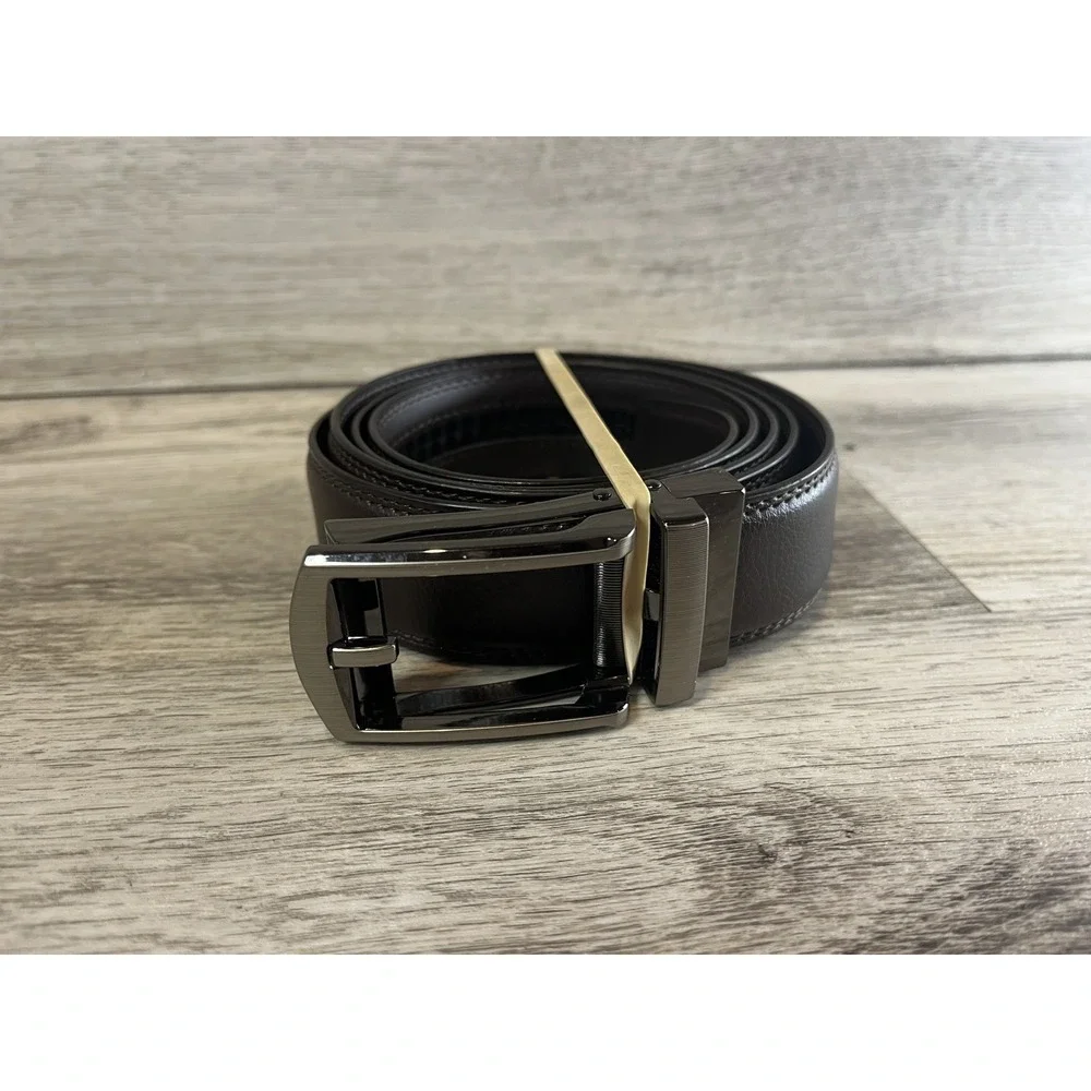 Men's Genuine Leather Ratchet Belt for Perfect‎ Fit Brown (1139-200)